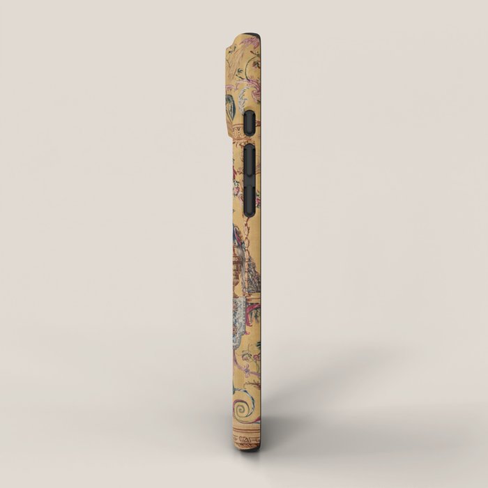 Antique 18th Century 'Portal of the Gods' French Gobelin Tapestry iPhone Case Gallery Image 2