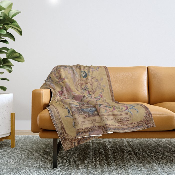 Antique 18th Century 'Portal of the Gods' French Gobelin Tapestry Throw Blanket Gallery Image 1