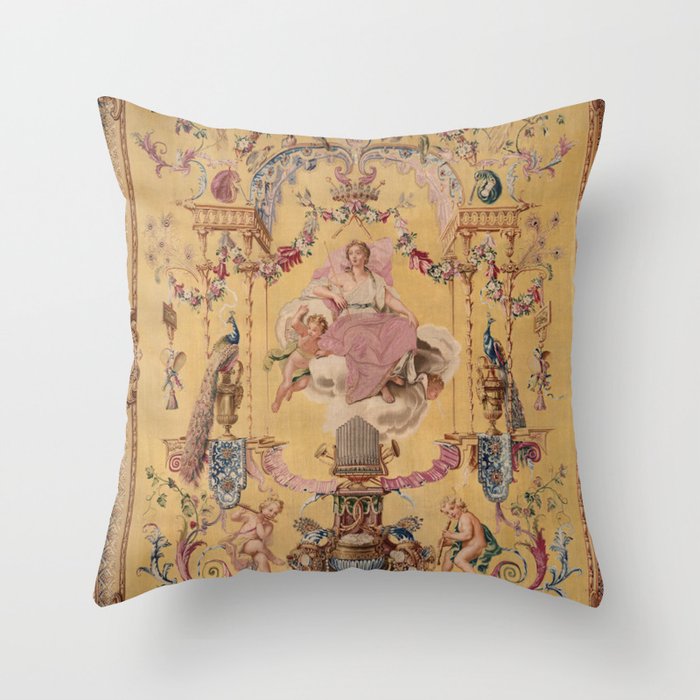 Antique 18th Century 'Portal of the Gods' French Gobelin Tapestry Throw Pillow Gallery Image 6