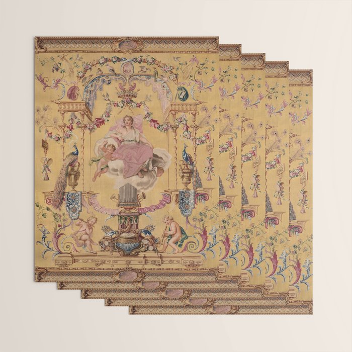 Antique 18th Century 'Portal of the Gods' French Gobelin Tapestry Wrapping Paper Gallery Image 3