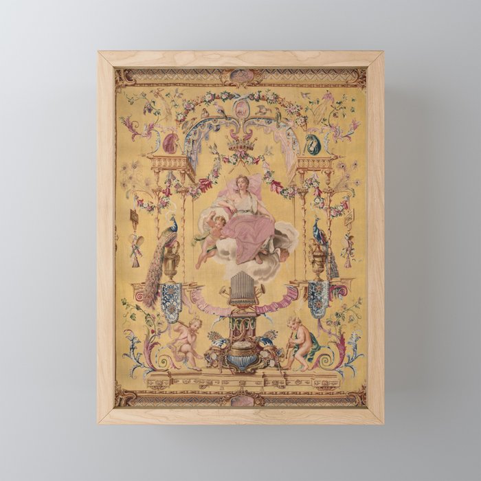 Antique 18th Century 'Portal of the Gods' French Gobelin Tapestry Mini Art Print Gallery Image 1