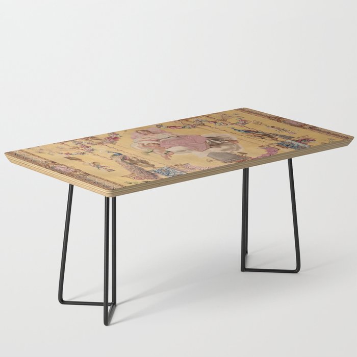 Antique 18th Century 'Portal of the Gods' French Gobelin Tapestry Coffee Table Gallery Image 1