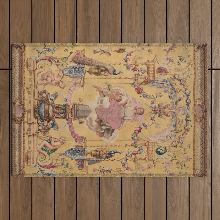 Antique 18th Century 'Portal of the Gods' French Gobelin Tapestry Outdoor Rug Gallery Image 1