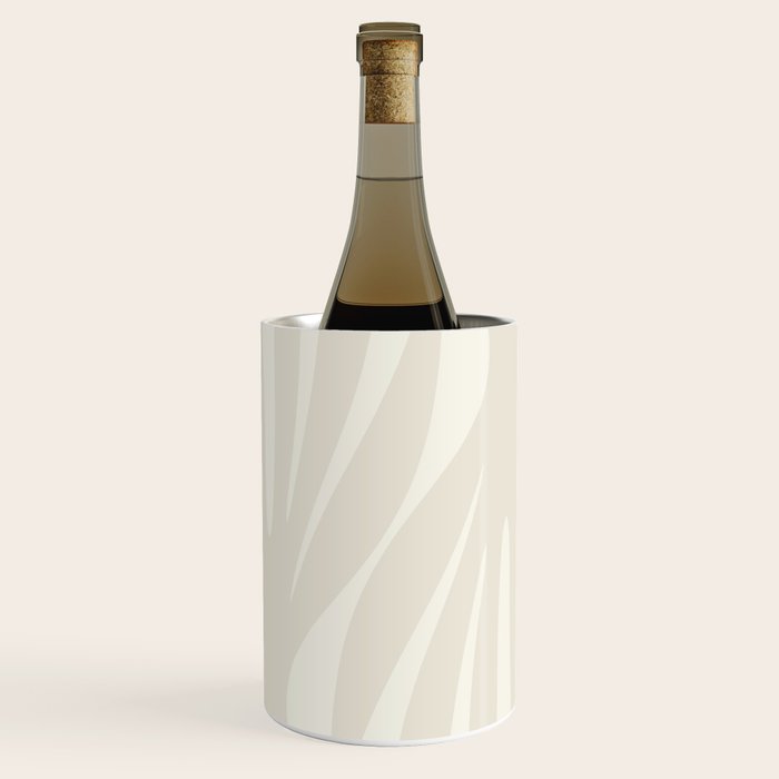 Maldives Abstract Botanical Pattern in Pale Beige Tones Wine Chiller Gallery Image 1