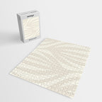 Maldives Abstract Botanical Pattern in Pale Beige Tones Jigsaw Puzzle Gallery Image 2
