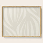 Maldives Abstract Botanical Pattern in Pale Beige Tones Serving Tray Gallery Image 1