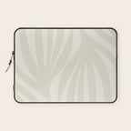 Maldives Abstract Botanical Pattern in Pale Beige Tones Laptop Sleeve Gallery Image 1
