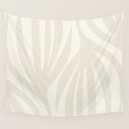 Maldives Abstract Botanical Pattern in Pale Beige Tones Wall Tapestry Gallery Image 4