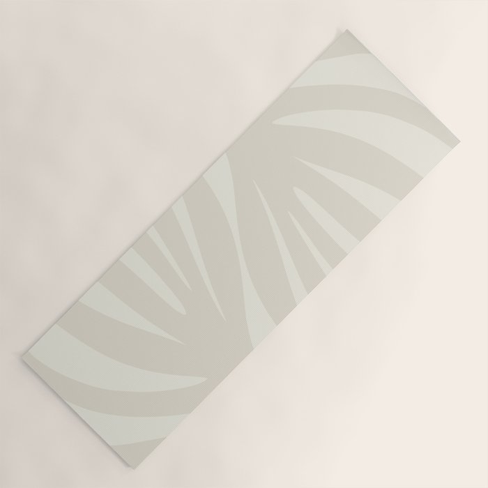 Maldives Abstract Botanical Pattern in Pale Beige Tones Yoga Mat Gallery Image 1