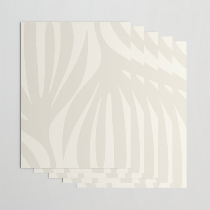 Maldives Abstract Botanical Pattern in Pale Beige Tones Wrapping Paper Gallery Image 3