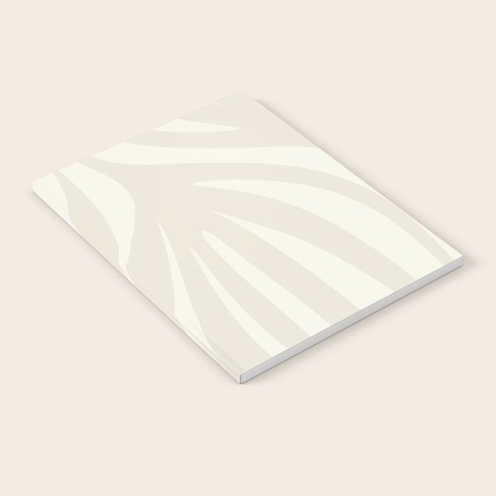 Maldives Abstract Botanical Pattern in Pale Beige Tones Notebook Gallery Image 2