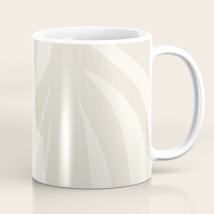 Maldives Abstract Botanical Pattern in Pale Beige Tones Coffee Mug Gallery Image 1