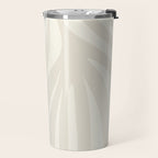 Maldives Abstract Botanical Pattern in Pale Beige Tones Travel Mug Gallery Image 2