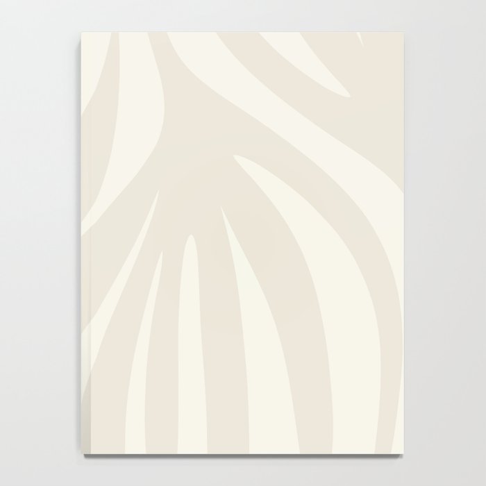 Maldives Abstract Botanical Pattern in Pale Beige Tones Notebook Gallery Image 4