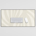 Maldives Abstract Botanical Pattern in Pale Beige Tones Desk Mat Gallery Image 1