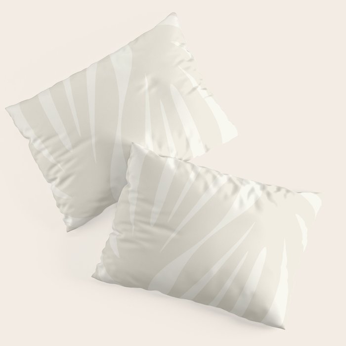 Maldives Abstract Botanical Pattern in Pale Beige Tones Pillow Sham Gallery Image 1