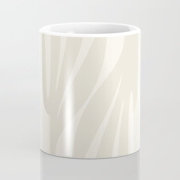 Maldives Abstract Botanical Pattern in Pale Beige Tones Coffee Mug Gallery Image 4