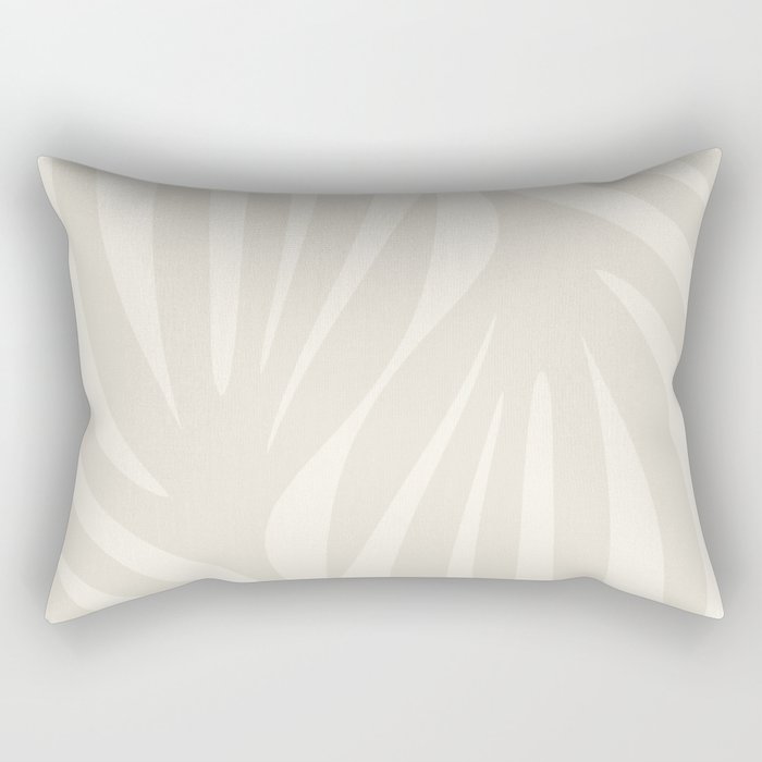 Maldives Abstract Botanical Pattern in Pale Beige Tones Rectangular Pillow Gallery Image 1
