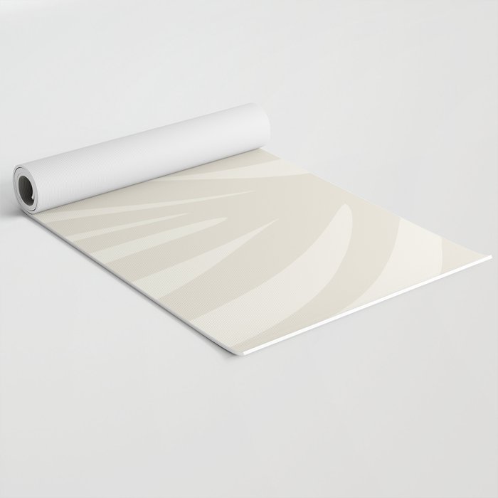 Maldives Abstract Botanical Pattern in Pale Beige Tones Yoga Mat Gallery Image 2