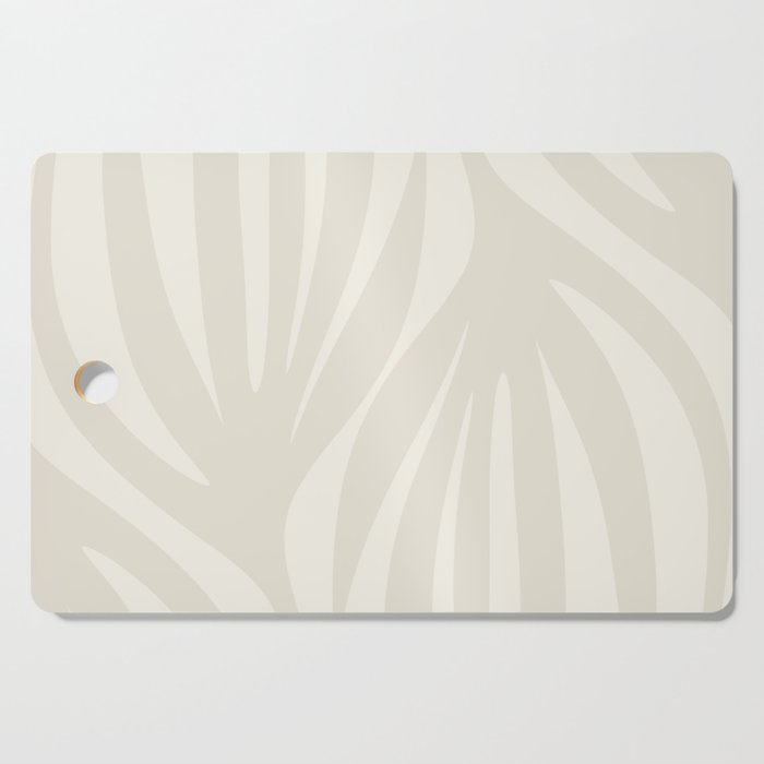 Maldives Abstract Botanical Pattern in Pale Beige Tones Cutting Board Gallery Image 1