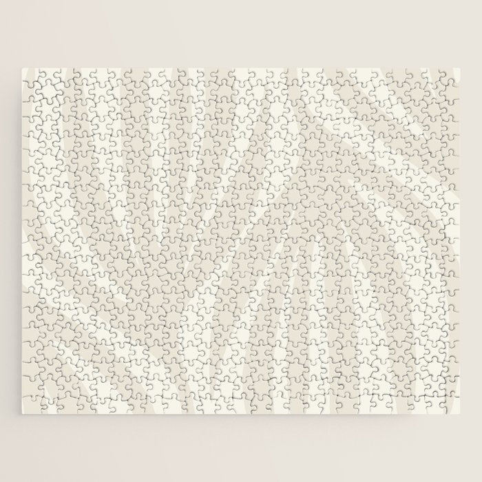 Maldives Abstract Botanical Pattern in Pale Beige Tones Jigsaw Puzzle Gallery Image 1