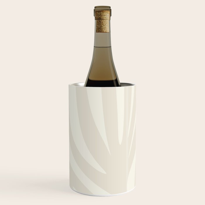 Maldives Abstract Botanical Pattern in Pale Beige Tones Wine Chiller Gallery Image 2