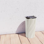 Maldives Abstract Botanical Pattern in Pale Beige Tones Travel Mug Gallery Image 4
