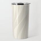 Maldives Abstract Botanical Pattern in Pale Beige Tones Travel Mug Gallery Image 1
