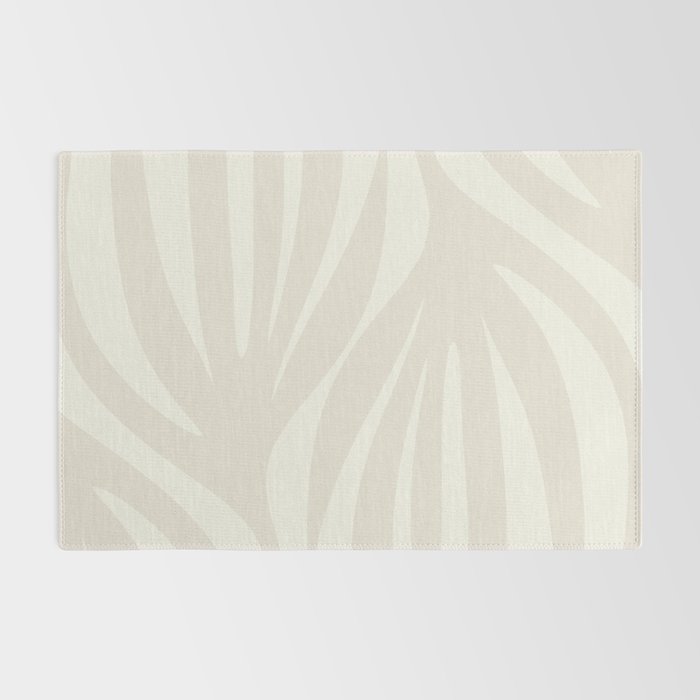 Maldives Abstract Botanical Pattern in Pale Beige Tones Rug Gallery Image 2