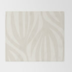 Maldives Abstract Botanical Pattern in Pale Beige Tones Throw Blanket Gallery Image 2