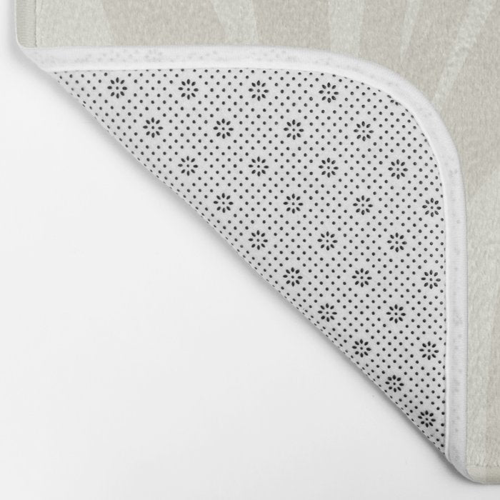 Maldives Abstract Botanical Pattern in Pale Beige Tones Bath Mat Gallery Image 2