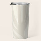 Maldives Abstract Botanical Pattern in Pale Beige Tones Travel Mug Gallery Image 3