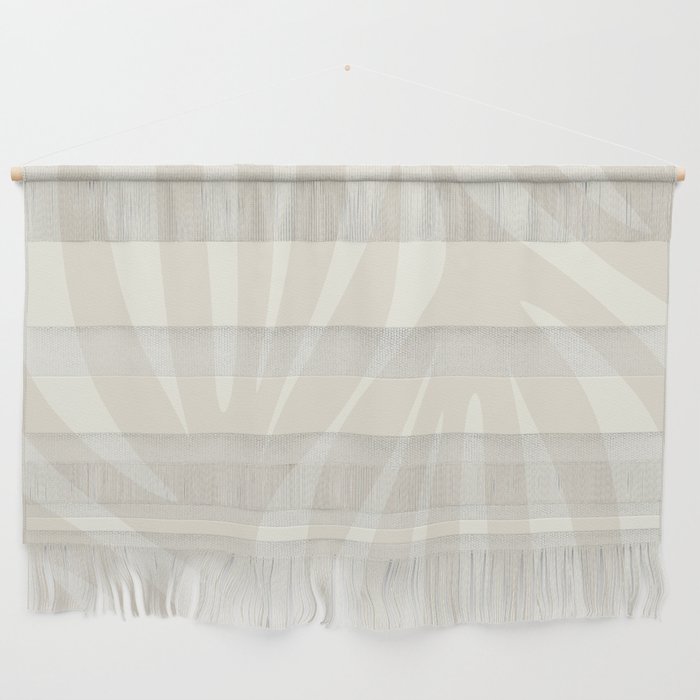 Maldives Abstract Botanical Pattern in Pale Beige Tones Wall Hanging Gallery Image 1