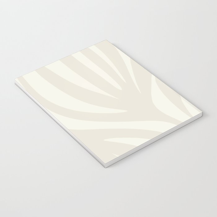 Maldives Abstract Botanical Pattern in Pale Beige Tones Notebook Gallery Image 3