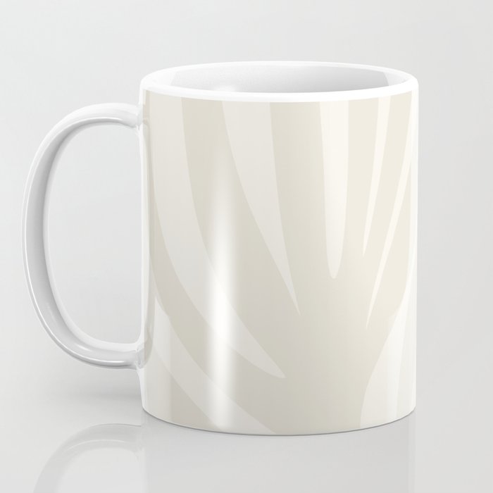 Maldives Abstract Botanical Pattern in Pale Beige Tones Coffee Mug Gallery Image 3