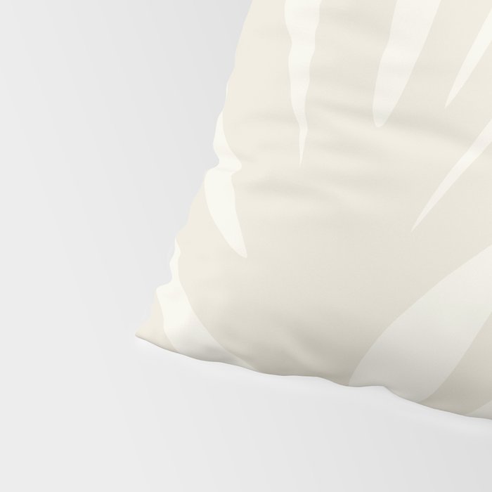 Maldives Abstract Botanical Pattern in Pale Beige Tones Pillow Sham Gallery Image 4
