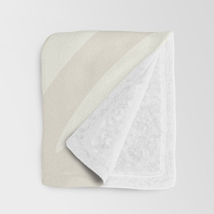Maldives Abstract Botanical Pattern in Pale Beige Tones Throw Blanket Gallery Image 3