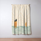 Good Morning Meow 7 Sunny Day Ocean  Window Curtain Gallery Image 3