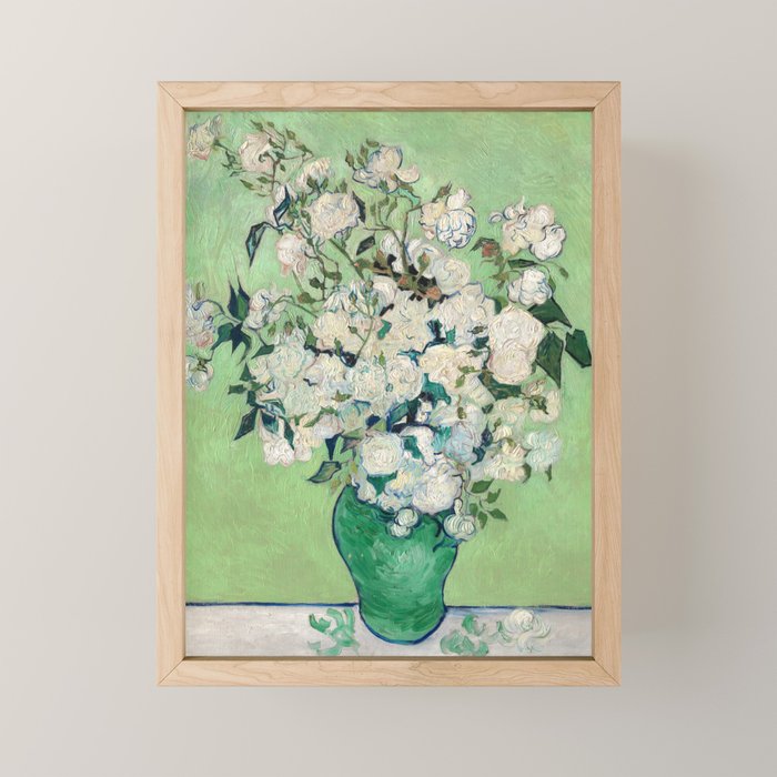 Roses by Vincent van Gogh,1890 Mini Art Print Gallery Image 1