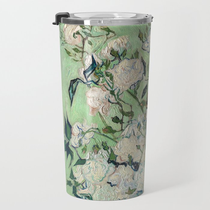 Roses by Vincent van Gogh,1890 Travel Mug Gallery Image 3