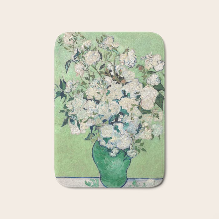 Roses by Vincent van Gogh,1890 Bath Mat Gallery Image 1