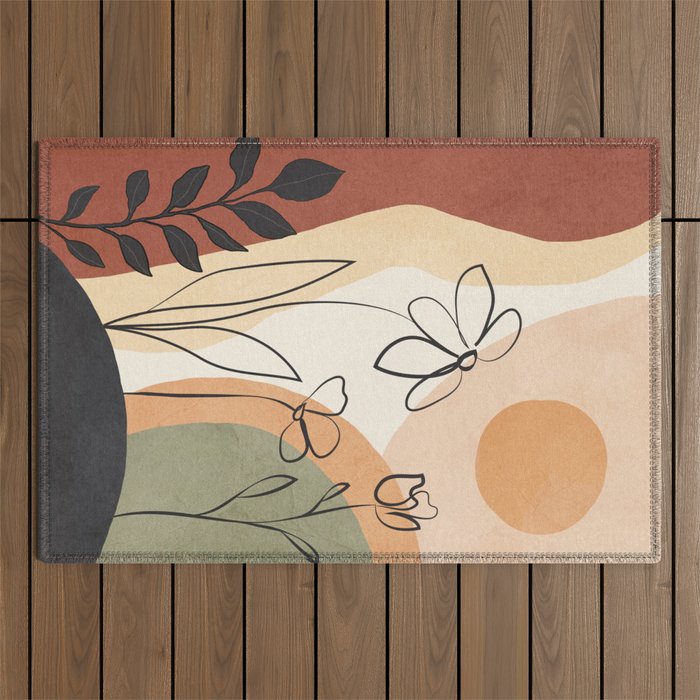 Plant Life Design 9 Outdoor Rug Gallery Image 1