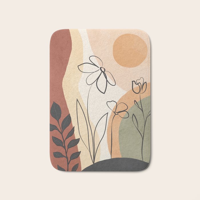 Plant Life Design 9 Bath Mat Gallery Image 1