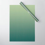 Ombre Arch XIV Green Gradient Modern Geometric Lines Wrapping Paper Gallery Image 1