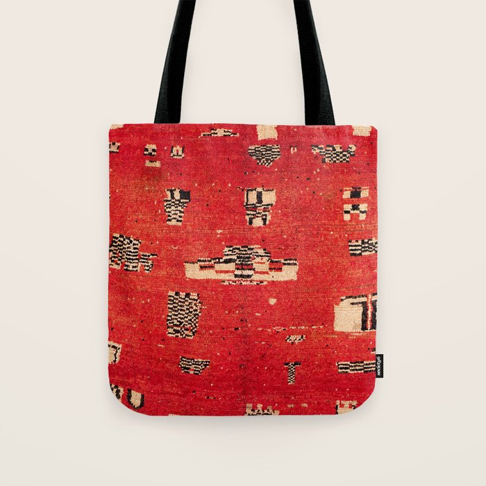 Haouz  Antique Morocco North African Pile Rug Tote Bag Gallery Image 1