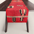 Haouz  Antique Morocco North African Pile Rug Table Runner Gallery Image 1