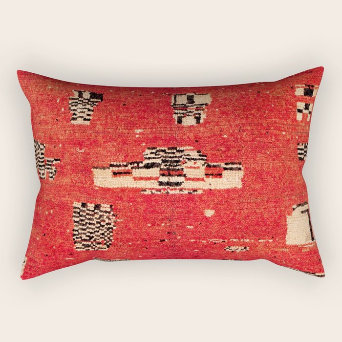 Haouz  Antique Morocco North African Pile Rug Rectangular Pillow Gallery Image 1
