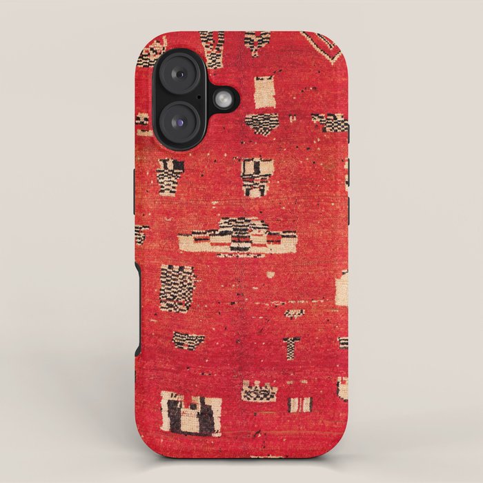 Haouz  Antique Morocco North African Pile Rug iPhone Case Gallery Image 1