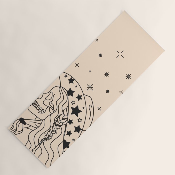Love or Die Tryinâ - Rhinestone Cowgirl Black & Cream Yoga Mat Gallery Image 1