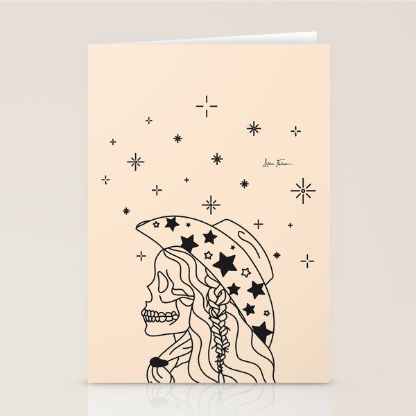 Love or Die Tryinâ - Rhinestone Cowgirl Black & Cream Stationery Card Gallery Image 1